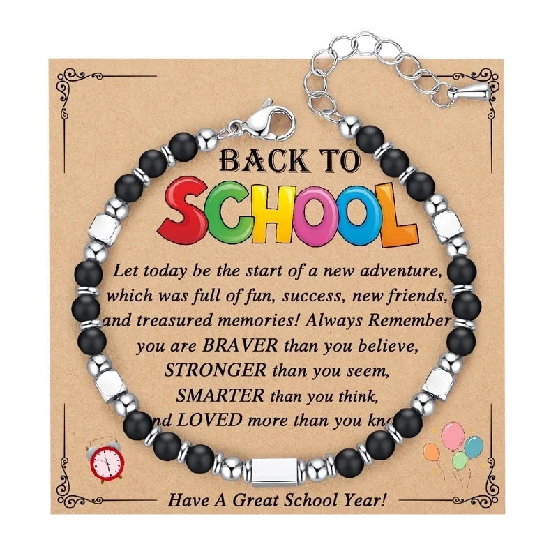 Minimalist Classic Style Round 304 Stainless Steel Natural Stone Bracelets In Bulk