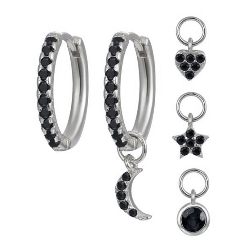 Fashion Geometric Plating Metal Artificial Gemstones Copper Earrings