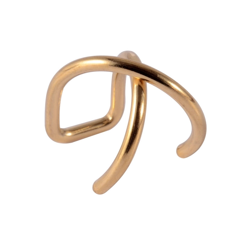 10 Pieces Casual Vacation Tropical Solid Color Polishing 304 Stainless Steel 18K Gold Plated Ear Cuffs