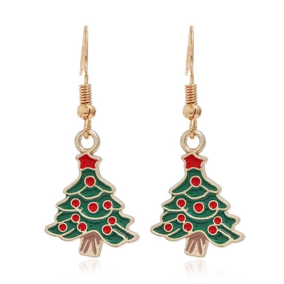 Fashion Christmas Tree Santa Claus Alloy Plating Women's Drop Earrings 1 Pair