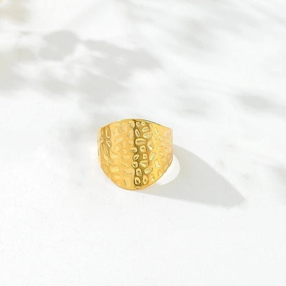 Y2K Exaggerated Geometric Round Dots 304 Stainless Steel 18K Gold Plated Plating Open Rings