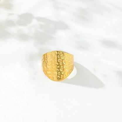 Y2K Exaggerated Geometric Round Dots 304 Stainless Steel 18K Gold Plated Plating Open Rings