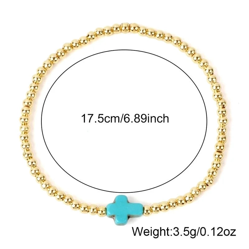 Semi-precious Stone Copper Handmade Geometric Bracelets