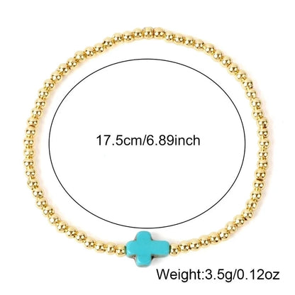 Semi-precious Stone Copper Handmade Geometric Bracelets