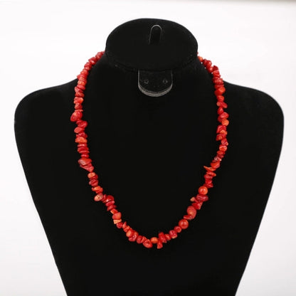 2 Pieces Ethnic Style Geometric Resin Beaded Natural Stone Necklace