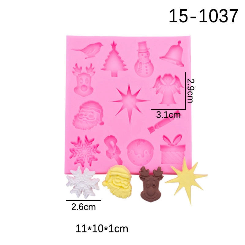 Christmas Casual Elegant Cute Christmas Hat Christmas Socks Silica Gel Kitchen Molds 1 Piece 1 Set