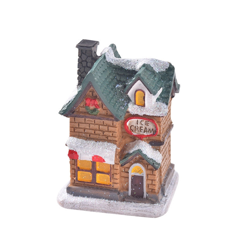 Christmas New Christmas Decorations Resin Small House Micro Landscape Resin House Christmas Ornament Christmas Gift