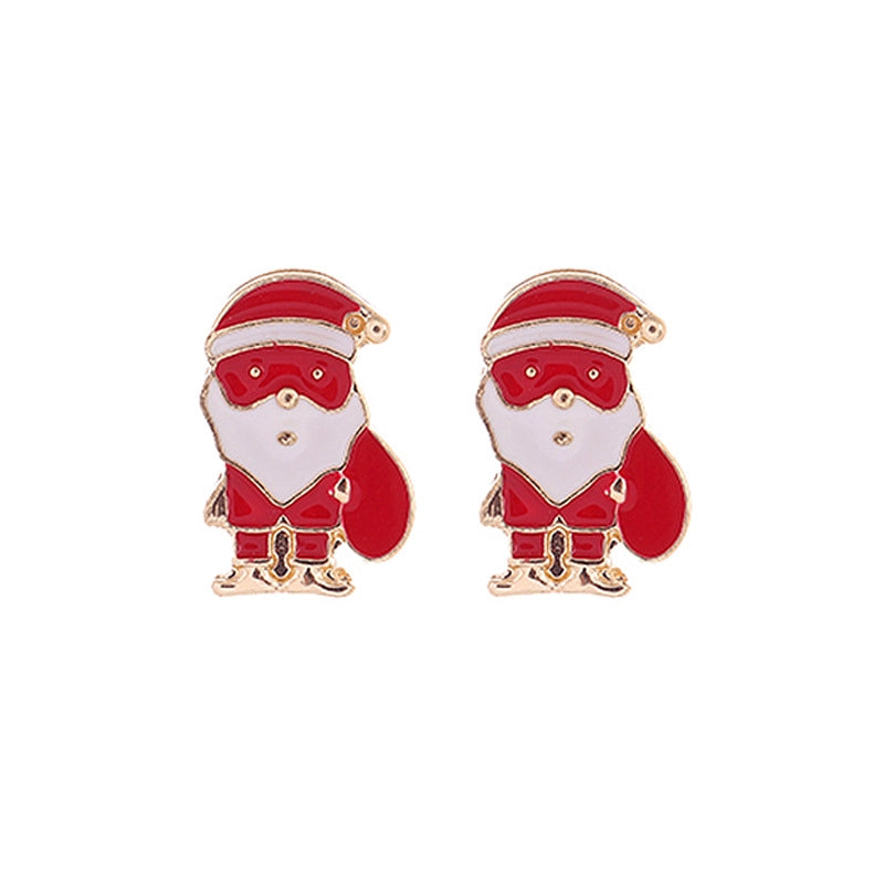 Christmas Cute Minimalist Christmas Tree Santa Claus Snowman Alloy Party Festival