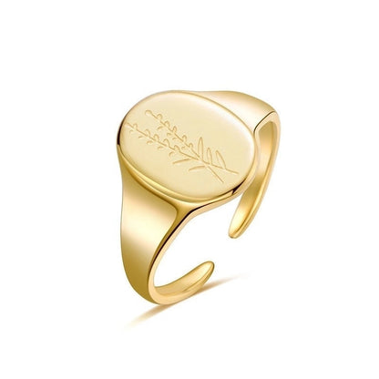 Minimalist U Shape Titanium Steel Plating 18k Gold Plated Open Ring