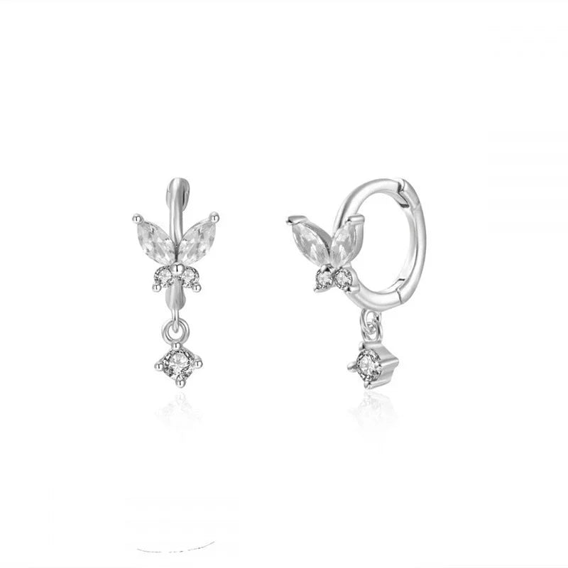 Minimalist Bow Knot Copper Artificial Gemstones Earrings