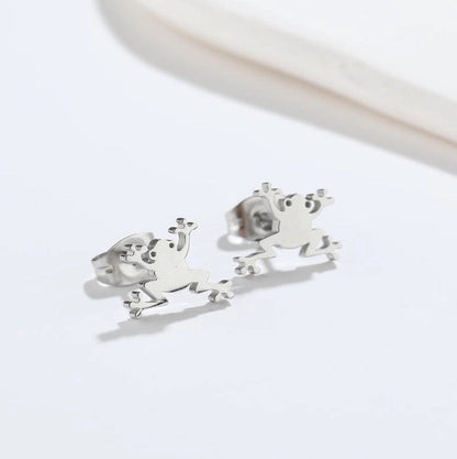 1 Pair Fashion Animal 304 Stainless Steel 18K Gold Plated Ear Studs