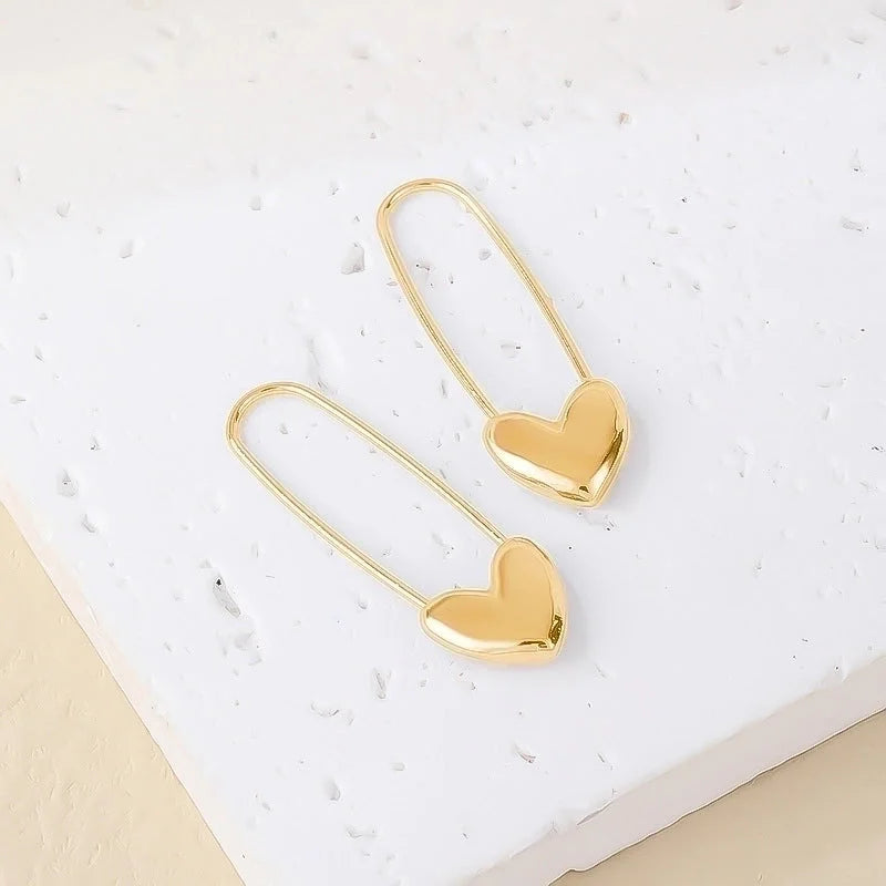 1 Pair Casual Minimalist Korean Style Solid Color Copper Earrings