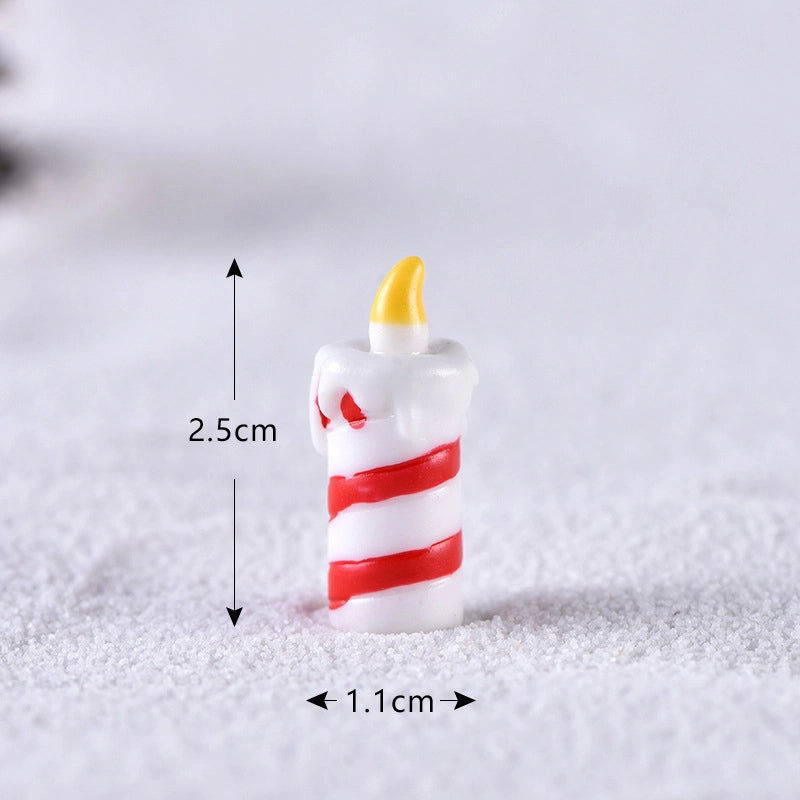 New Christmas Old Man Snowman Micro Landscape Snow Scene Train Box Christmas Socks Small Gift Bells Resin Ornaments