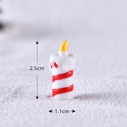 New Christmas Old Man Snowman Micro Landscape Snow Scene Train Box Christmas Socks Small Gift Bells Resin Ornaments