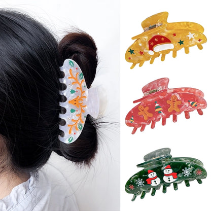 Christmas Cute Women's Christmas Hat Gingerbread Snowman Arylic Hair Claws