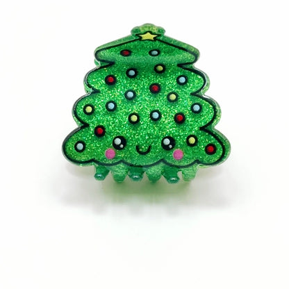 Christmas Minimalist Women's Christmas Tree Santa Claus Arylic Hair Claws