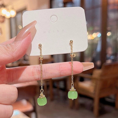 Fashion Geometric Star Flower Imitation Pearl Alloy Tassel Women\'s Drop Earrings 1 Pair