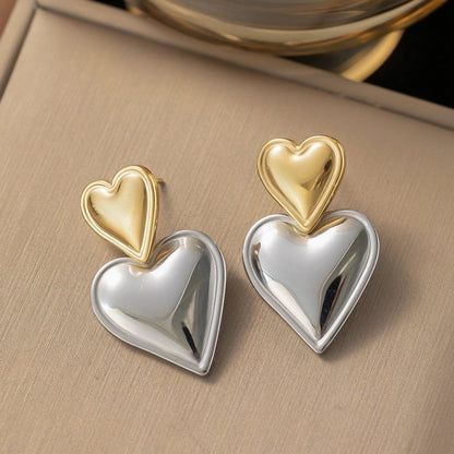 1 Pair Elegant Sweet Streetwear Geometric Plating Titanium Steel Earrings