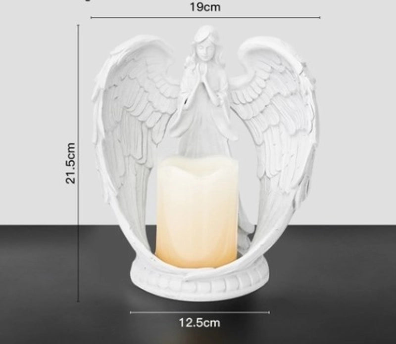 Christmas Vintage Style Minimalist Angel Resin Candlestick