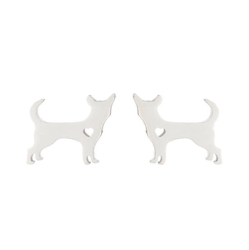 Minimalist Dog Cat Plating 304 Stainless Steel Stainless Steel Earrings