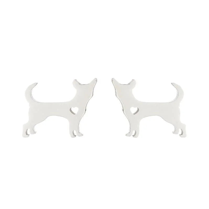 1 Pair Minimalist Animal Plating 304 Stainless Steel 18K Gold Plated Ear Studs