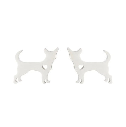 1 Pair Minimalist Animal Plating 304 Stainless Steel 18K Gold Plated Ear Studs