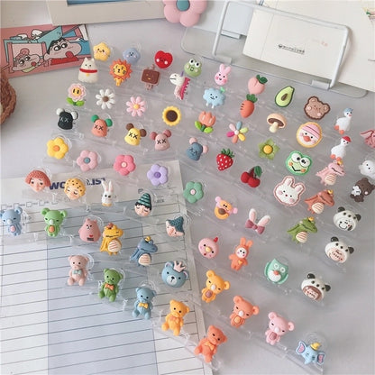Creative Storage Pp Cartoon Cute Christmas Plastic Clip Style Random