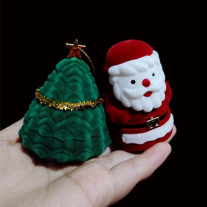 1 Piece Cute Festival Christmas Christmas Tree Santa Claus Snowman Jewelry Boxes