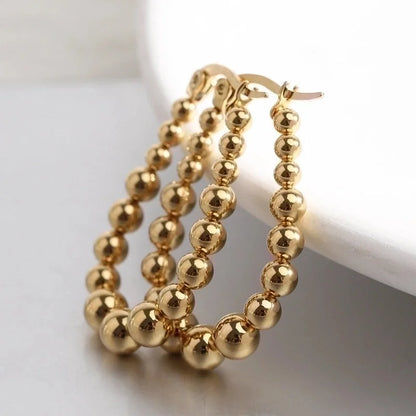 1 Pair Elegant Minimalist U Shape Plating Stainless Steel 18k Gold Plated Earrings