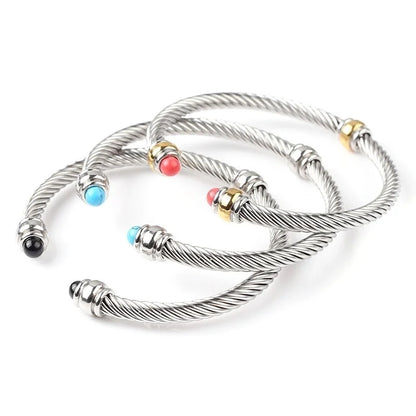 Fashion C Shape Stainless Steel Plating Bangle