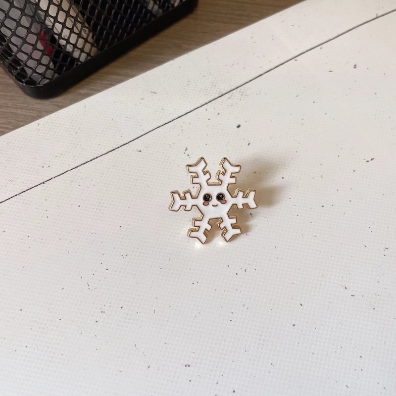 Cute Pin Snowman Snowflake Elk Alloy Enamel Unisex Brooches