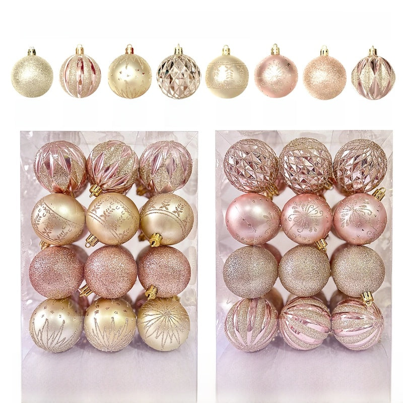 6cm30 Christmas Decorations Electroplated Plastic Painted Ball Christmas Ball Suit Ball Pendant
