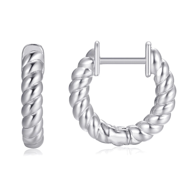 1 Pair Minimalist Solid Color Plating Copper Gold Plated Earrings