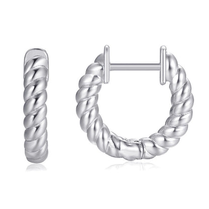 1 Pair Minimalist Solid Color Plating Copper Gold Plated Earrings