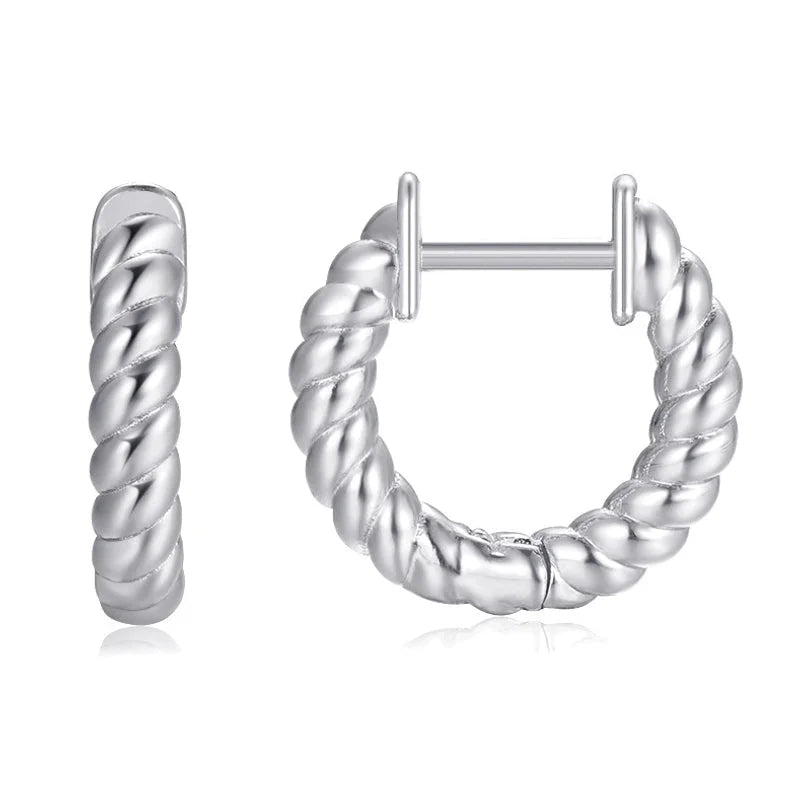 1 Pair Minimalist Solid Color Plating Copper Gold Plated Earrings