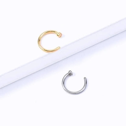 Simple Stainless Steel Piercing U-shaped Nose Ring Piercing Nose Ornaments