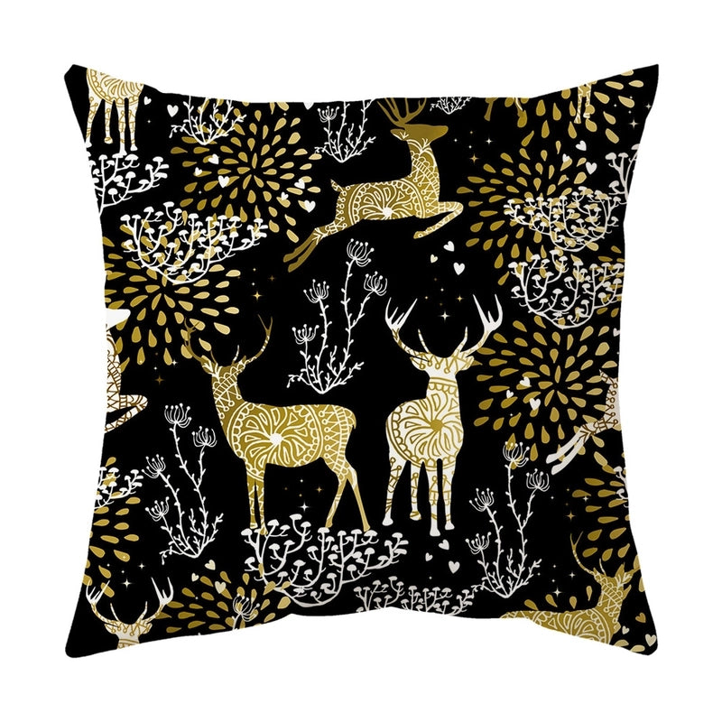 Classical Letter Short Plush Throw Pillow