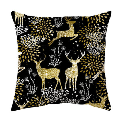 Classical Letter Short Plush Throw Pillow