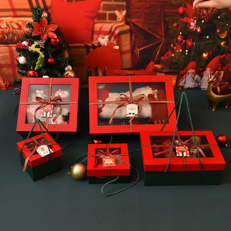 Christmas Fashion Color Block Festival Gift Wrapping Supplies