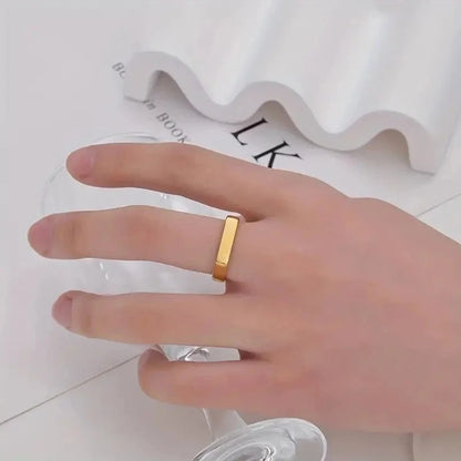 Minimalist U Shape Titanium Steel Plating Rings