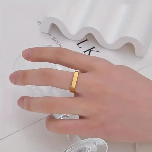 Minimalist U Shape Titanium Steel Plating Rings