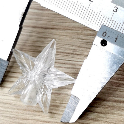 10 Pieces Transparent Round Ball Snowflake Small Five-star Christmas Tree Light String Accessories Five-pointed Star Tree Top Star Christmas Decoration