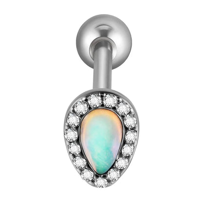 1 Piece Tongue Rings Casual Elegant Vacation Leaf Water Droplets Butterfly 304 Stainless Steel Plating Zircon 18K Gold Plated Tongue Rings