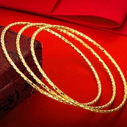 Minimalist Geometric Copper Gold Plated Bangle 1 Piece