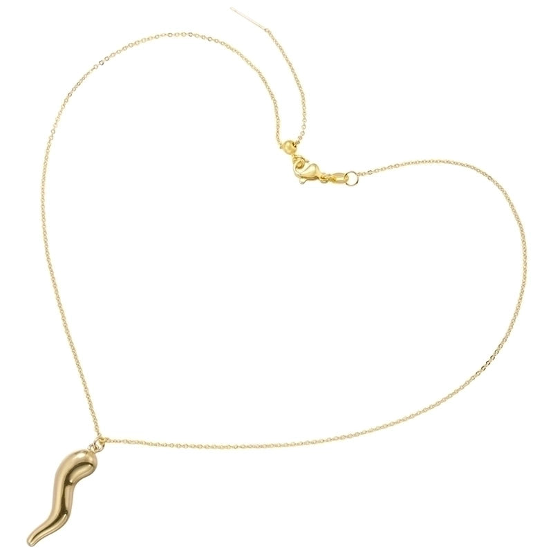 Casual Elegant Minimalist Chili Copper 18k Gold Plated Zircon Pendant Necklace In Bulk