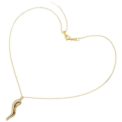 Casual Elegant Minimalist Chili Copper 18k Gold Plated Zircon Pendant Necklace In Bulk