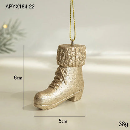 Christmas Casual Elegant Minimalist Christmas Tree Elk Resin Holiday Party Hanging Ornaments Decorations Hanging Ornaments