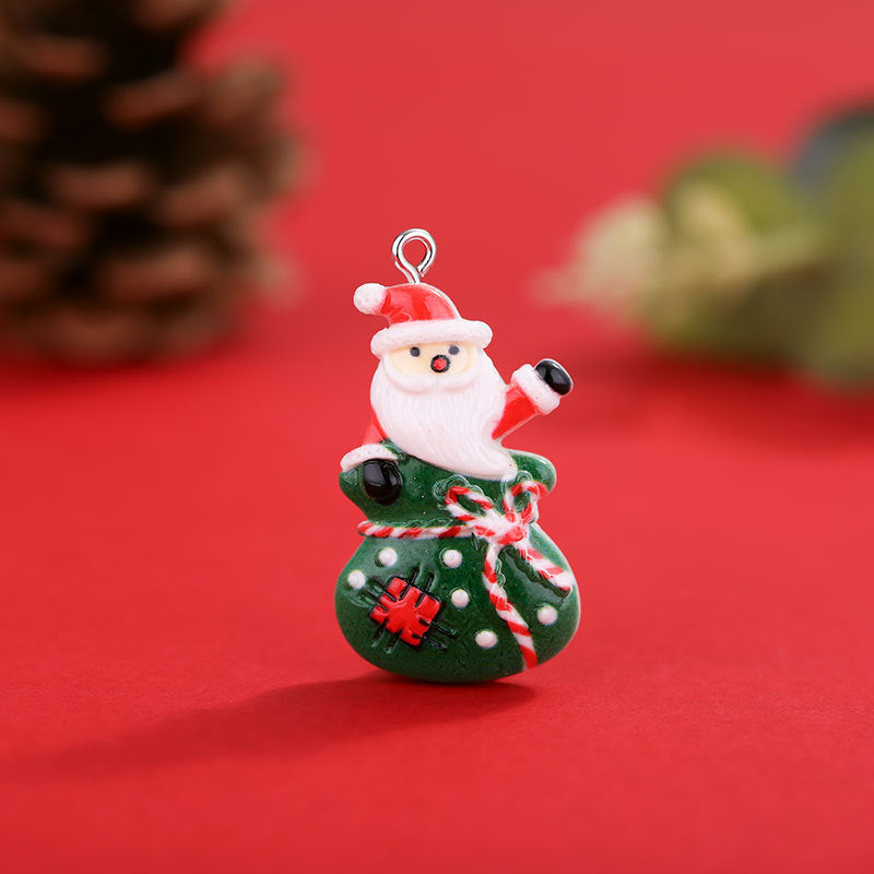 Christmas Resin Hanging Ring Small Pendant Diy Accessories Christmas Tree Decoration Supplies Small Pendant Hanging Ornament