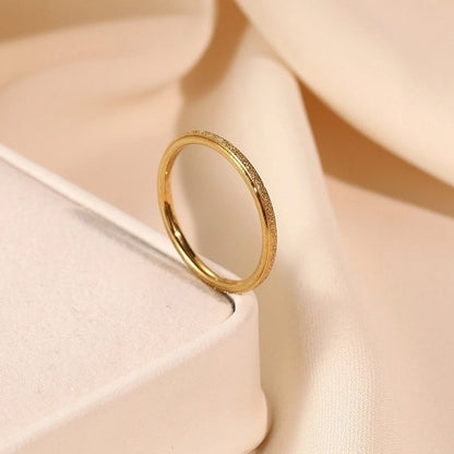 Minimalist Waves Stainless Steel Plating Rings