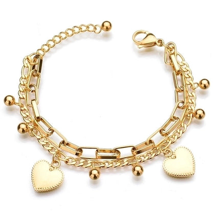 Stainless Steel Fashion Polishing Plating Cross Oval Heart Shape Bracelets